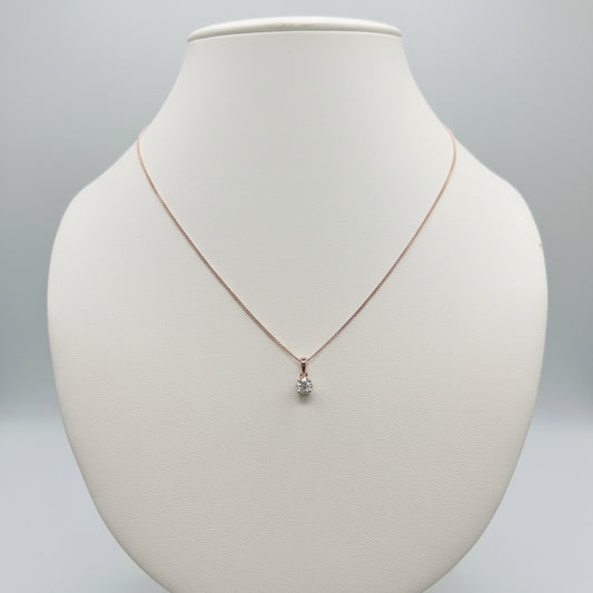 Round Cut Diamond Necklace