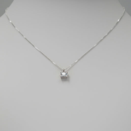 Emerald Cut Diamond Necklace