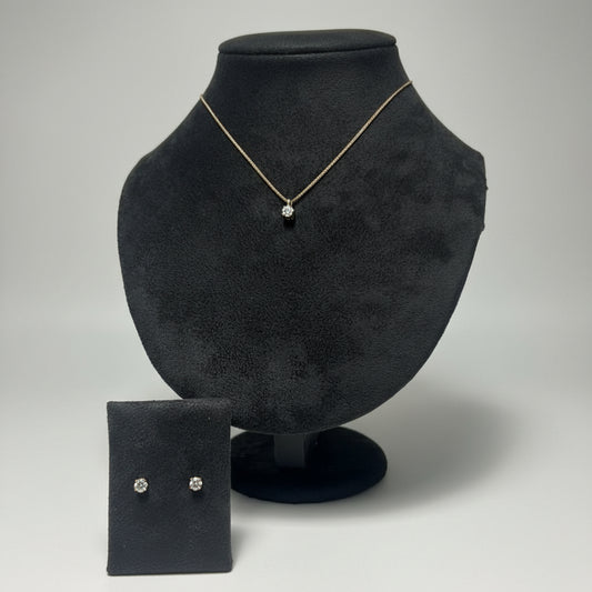 Asscher Cut Earring & Necklace Set